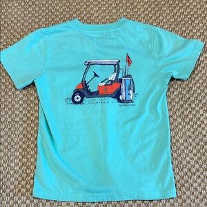 Properly Tied Boys Country Club Green T-Shirt with Golf Cart Print